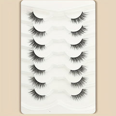 7 Pairs Cat Eye Faux Mink Lashes Cluster Fluffy False Eyelashes