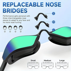 Swimming Goggles Anti Fog UV Protection Set