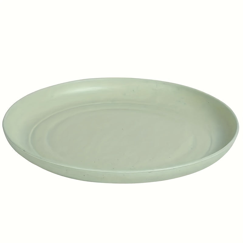 5pcs 22.86cm Plastic Dinner Plates Set, Reusable & Sturdy