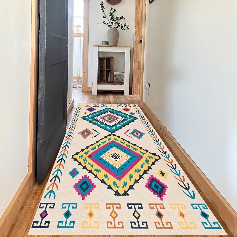 Boho Geometric Area Rug Moroccan Modern Bohemian Indoor Soft Tufted Carpet