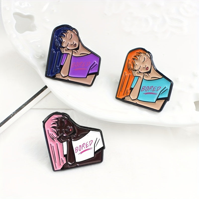Sleeping Girl Jewelry Brooch Versatile Beauty Styling Decoration Gift