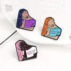 Sleeping Girl Jewelry Brooch Versatile Beauty Styling Decoration Gift