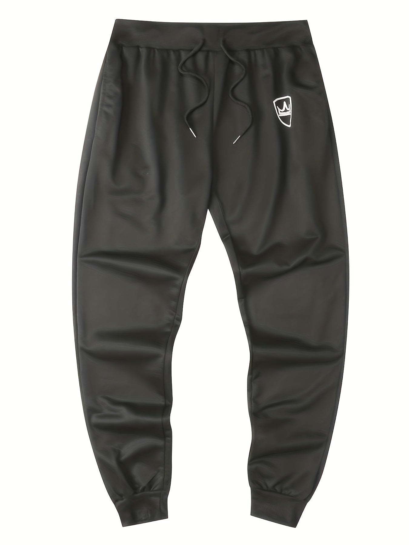 Crown Print Men s Drawstring Pocket Sweatpants Casual Comfy Jogger Pants