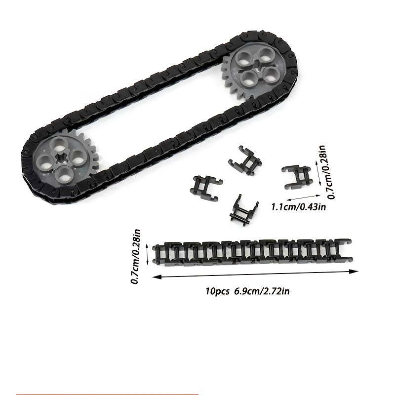 400pcs Small Particle Building Blocks Spare Parts Small Track Chain 3711