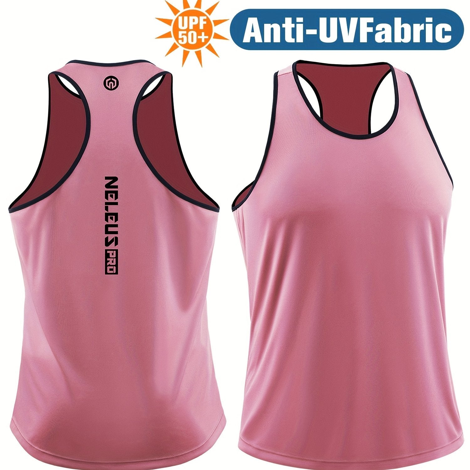 Men's UPF 50 Sun Protection Athletic Vest for Running