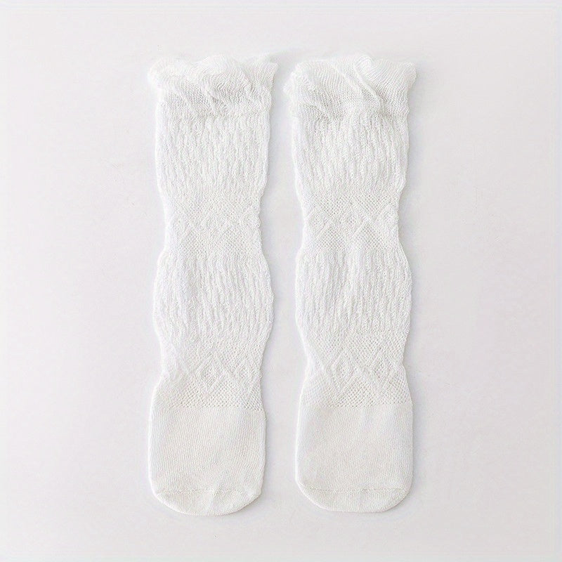 Girls Lace Ruffled Anti Mosquito Baby Socks Over The Knee High Tube