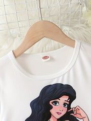 Girl's 2pcs Princess Pajama Set - T shirt & Pants