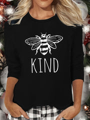 Bumble Bee Print Long Sleeve Lounge Top