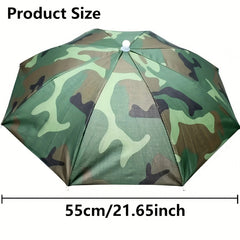 Portable Umbrella Hat Sunshade UV Protection Hat Camping Fishing Beach