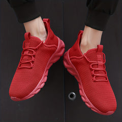 Men's Lace-up Slip-on Sneakers, Odor Resistant Athletic Shoes