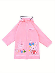 Kids Dino Hooded Raincoat Poncho for School Outdoor