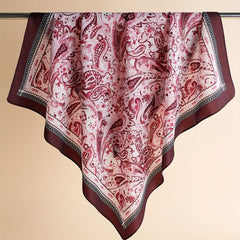 Vintage Paisley Print Bandana Graffiti Shawl Square Scarf For Women