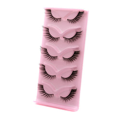 5 Pairs Fox Eye False Eyelashes Natural Volume Curling Makeup Lash Extension
