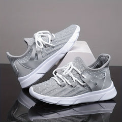 Boy's Breathable Non Slip Sneakers Lace Up Soft Sole Shoes