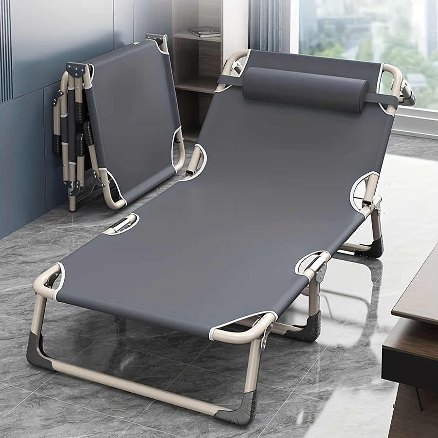 Portable Folding Bed & Recliner Chair for Camping, Beach & Picnic