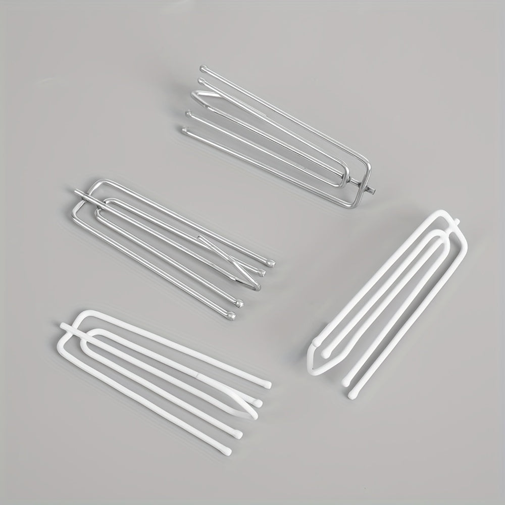 15pcs Metal Pinch Pleat Hooks Curtain Cloth Ring Pleater Tape Hooks