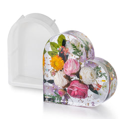Heart Silicone Molds For Resin Casting Epoxy Flower Preservation
