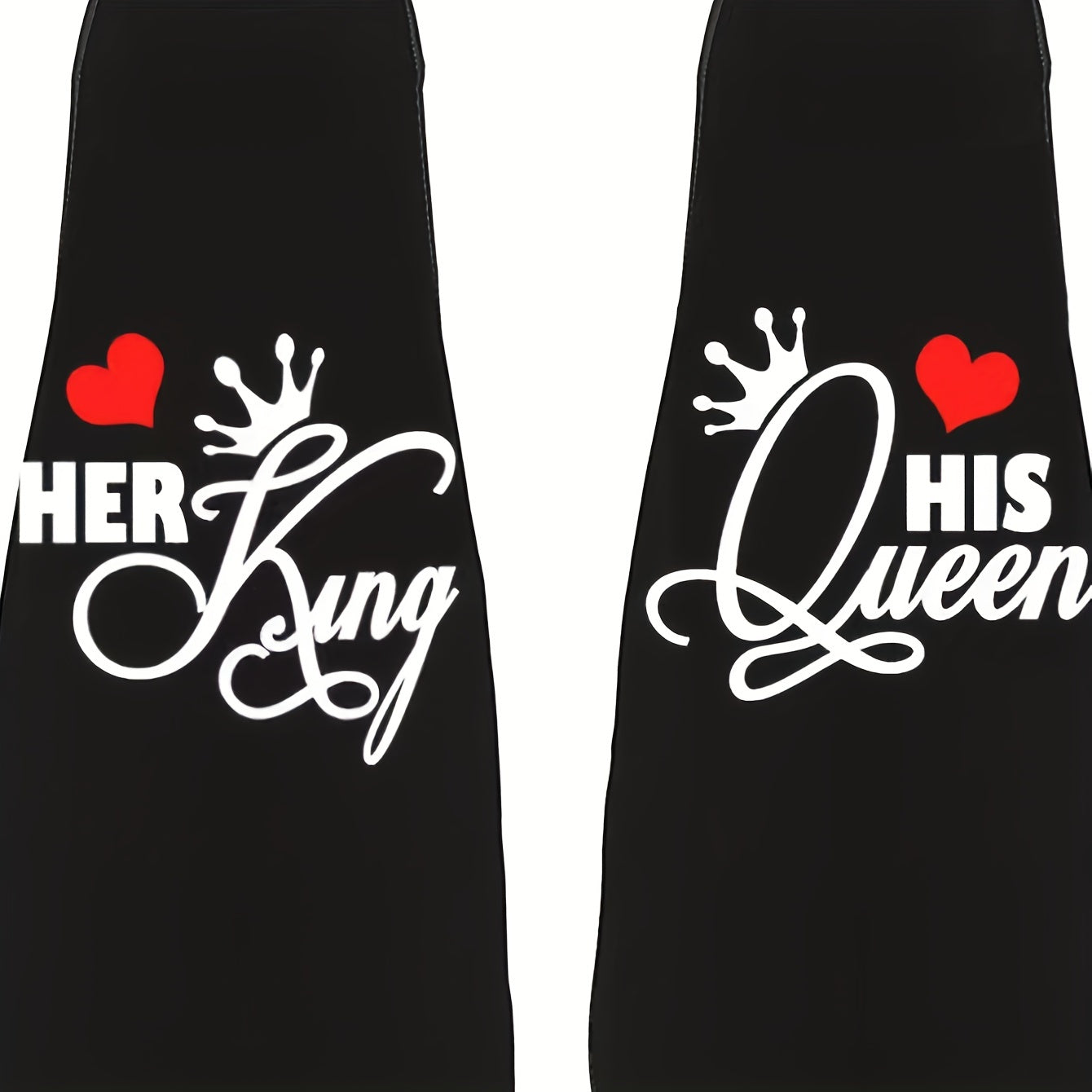 2pcs set Polyester Apron Cooking Kitchen Aprons For Couples