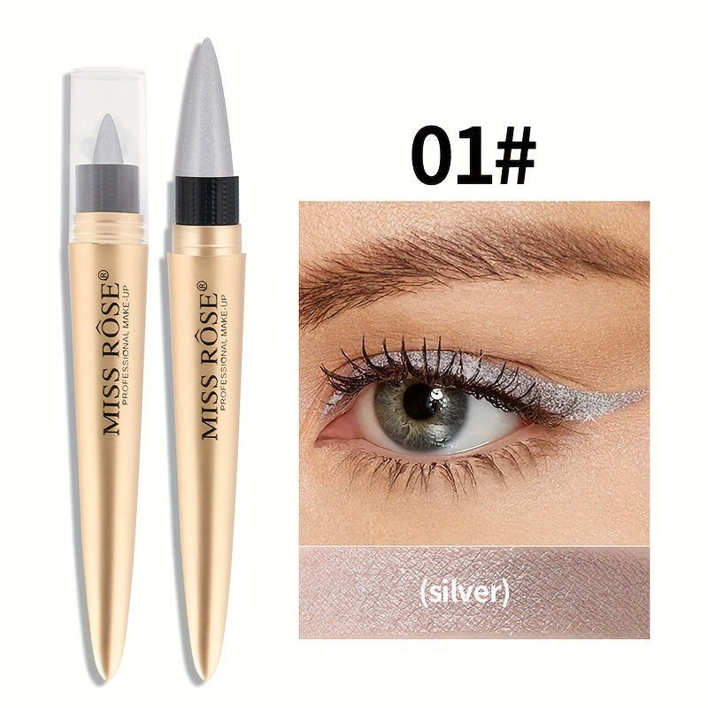 Waterproof Eyeliner Pen Rich Colorful Smudge Proof Silvery Brown Taupe