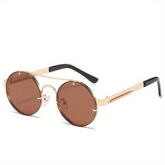 Men's Steampunk Round Sunglasses Retro Style Hip Hop