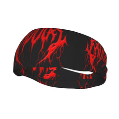Unisex Death Metal Sports Headband Sweat Wicking Stretchy & Breathable Polyester