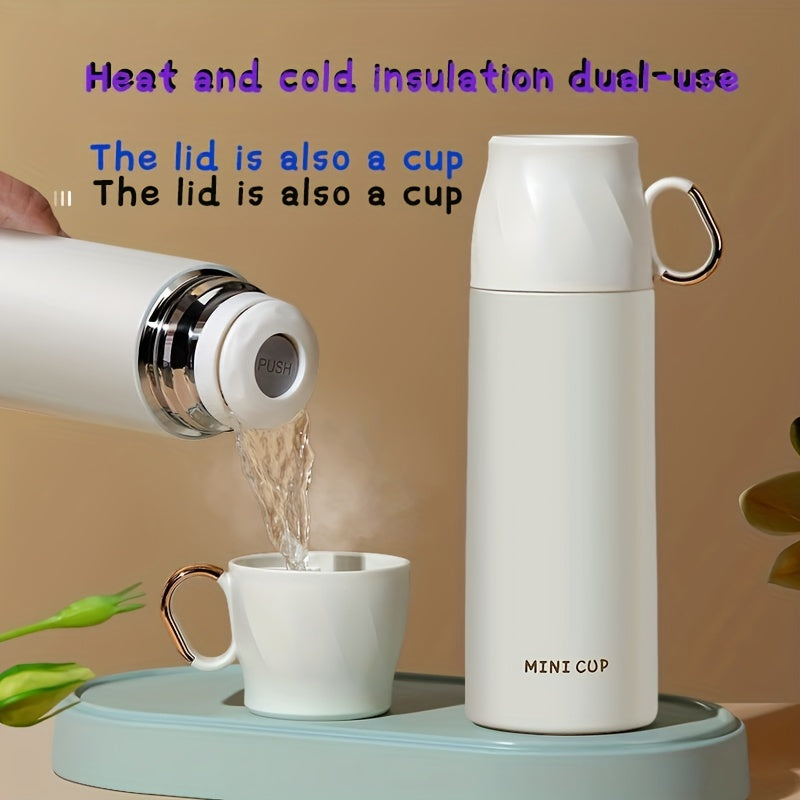 Double Layer Stainless Steel Thermal Cup, Leakproof Insulated Water Bottle