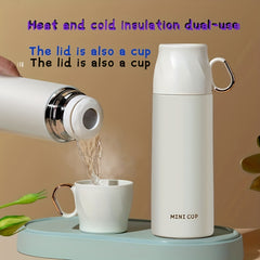 Double Layer Stainless Steel Thermal Cup, Leakproof Insulated Water Bottle
