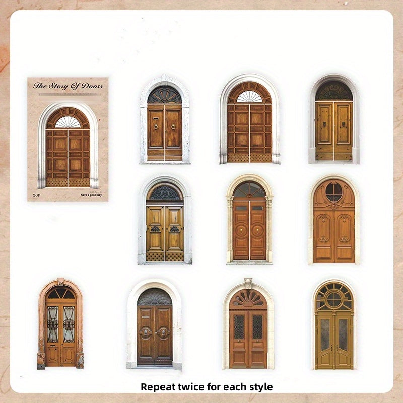 20pcs Hollow Cards Story Series DIY Decoration Material Non Adhesive