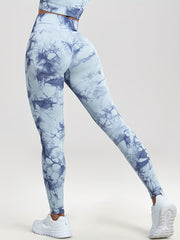 Tie Dye Sports Leggings High Waist Butt Lifting Yoga Pants
