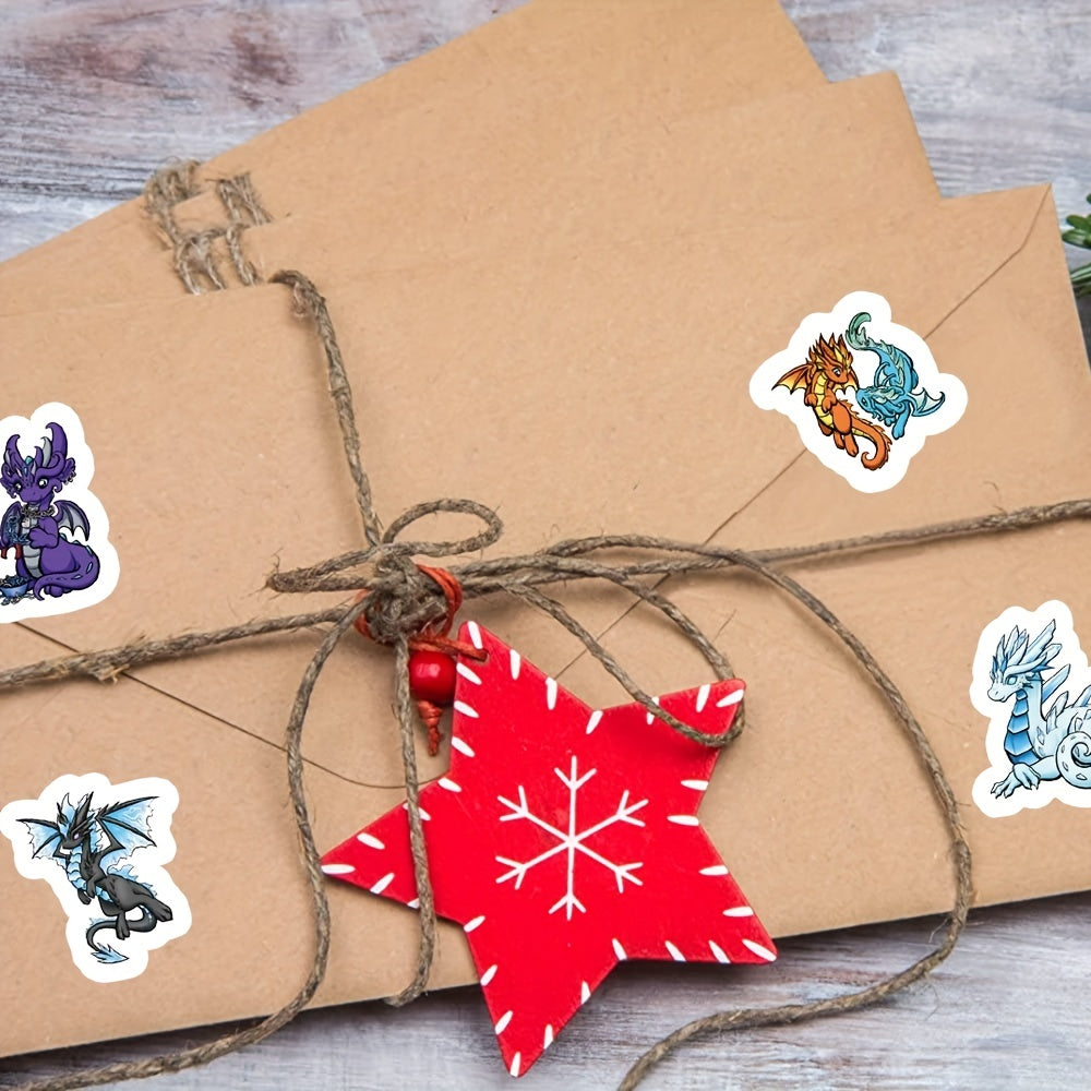 500pcs 2 8 Patterns Dragon Stickers Decals For Scrapbooking Cards Envelopes