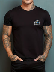 Camping Van Pattern Print Men's T-Shirt Graphic Tee Men's Summer Outdoor
