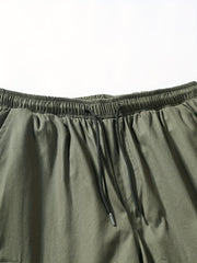 Men's Drawstring Cargo Pants Skinny Fit Jogger Pants