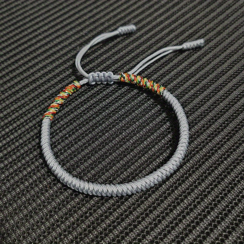 Buddhism Bracelet For Men Colorful Rope Lucky Red Bracelet