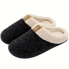 Men's Cozy Plush Slippers Comfy Warm Home Shoes for Winter