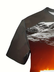 Cross 3D Digital Print Men's Graphic T-shirt Stylish Casual Tee