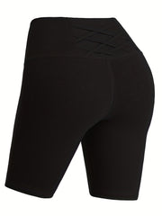 Women's Skinny Yoga Fitness High Waist Biker Shorts