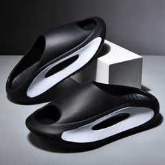 Men Cloud Slides Pillow Slippers Lightweight Open Toe Shoes