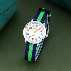 Colorful Digital Canvas Strap Watch for Men and Women Stylish