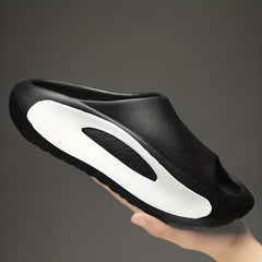 Men's Platform Slides Open Toe Slip On Slippers