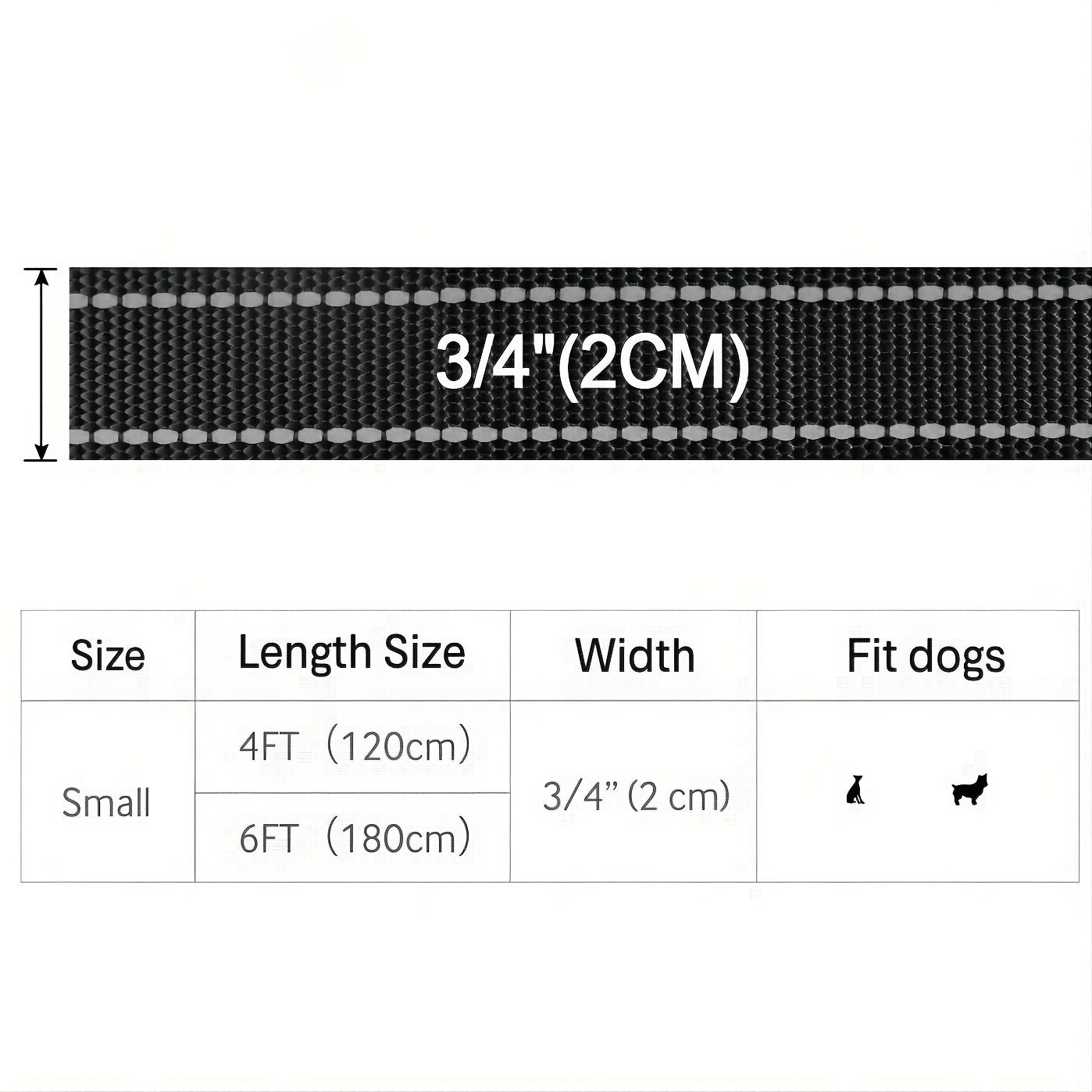 Taglory Reflective Dog Leash with Padded Handle - Medium & Small Dogs
