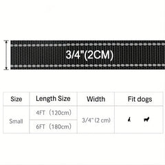 Taglory Reflective Dog Leash with Padded Handle - Medium & Small Dogs