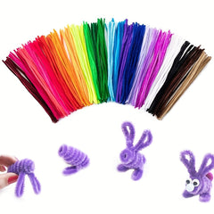 100pcs Polyester Hair Root Hair Strip Twist Sticks for Handcraft Artworks
