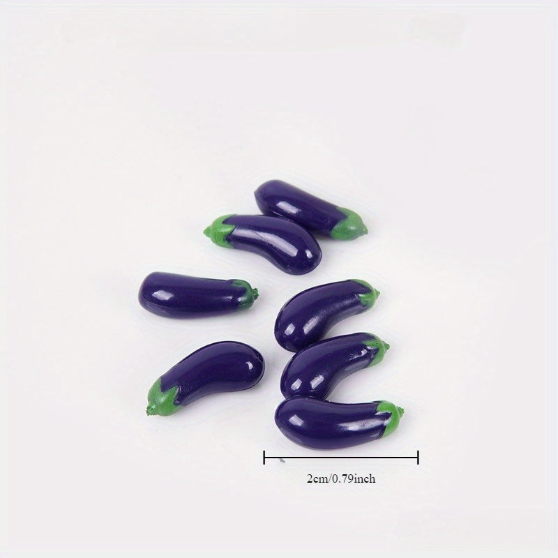 Simulated Eggplant PVC Mini Kitchen DIY Food Toy