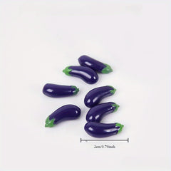 Simulated Eggplant PVC Mini Kitchen DIY Food Toy