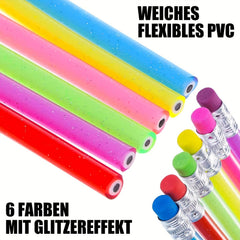 6pcs Colorful Magic Bending Pencils Neon Colors with Erasers