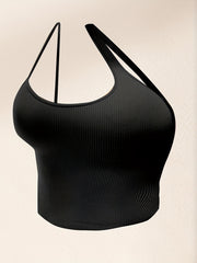 Asymmetrical Slim Top Sexy Solid Spaghetti Summer Sleeveless Top