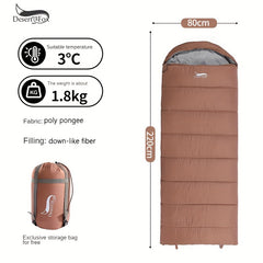 Outdoor Sleeping Bag Down-like Fiber Cotton for 25F-50F Temp, 1.8KG
