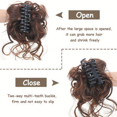 Synthetic Curly Hairpiece Hair Claw Wig Bun Hair Claw Chignon Shark Cla