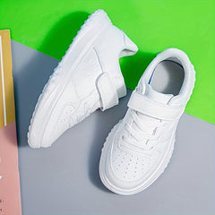 Girl's Solid Skate Shoes Comfy Non Slip Casual Soft Sole Sneakers For Kids