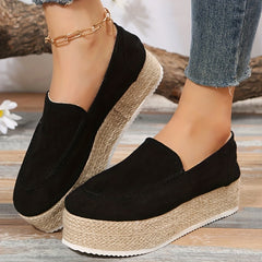 Women's Slip On Loafers Thick Bottom Espadrilles Shoes